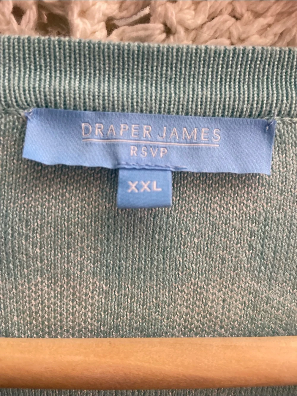 Draper James ❤️ RSVP Aqua Gingham Knit Cardigan Sweater XXL